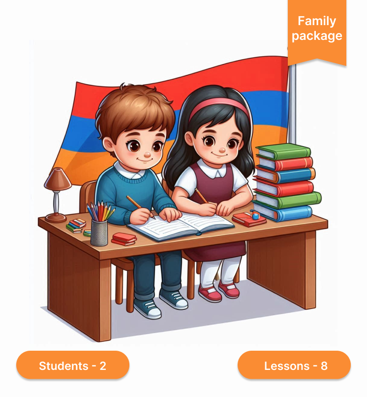 Armenian for Families – 8-Lesson Bundle (2 Participants) $237
